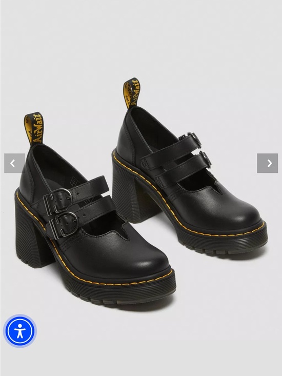 Dr. Martens Shoes - Dr. Martens Black Double-Strap Platform Block Heels